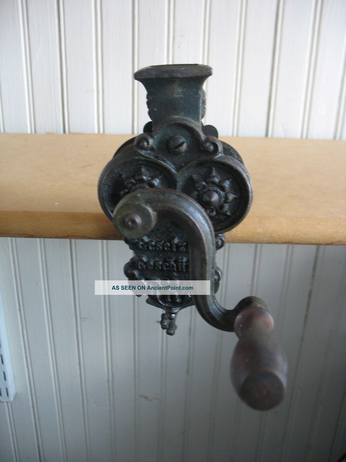 Orante Antique German Bean Slicer Heavy Metal Cast Iron Early 1900s Kitchen Tool Trivets photo