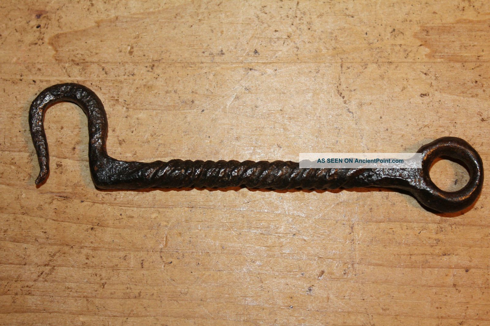 Antique Wrought Iron Stay/keep/hook Door/shutter/window Hand Forged Other Antique Hardware photo