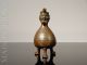 Very Old Sacred Aquamanile,  Latin Inscription Deus Et Lumen Mdlxxv Metalware photo 4
