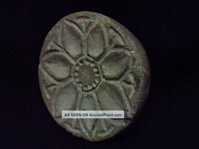 Ancient Teracotta Stamp Indus Valley 1500 Bc Ssg Holy Land photo