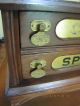 Antique 2 Drawer Clarks Ont Country Store Spool Cabinet Thread Display Furniture photo 2