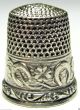 Antique Stern Bros Sterling Silver Lucky Thimble Horse Shoe & 4 Lleaf Clover Sz8 Thimbles photo 2
