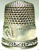 Antique Stern Bros Sterling Silver Lucky Thimble Horse Shoe & 4 Lleaf Clover Sz8 Thimbles photo 5