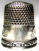 Antique Stern Bros Sterling Silver Lucky Thimble Horse Shoe & 4 Lleaf Clover Sz8 Thimbles photo 6