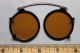 Vintage Amber Tinted Clip - On Eye Glasses / Sunglasses Non - Corrective Lenses Optical photo 1