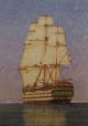 Antique James Mann Watercolor Painting,  18thc British Man O War Frigate Ship Nr Other Maritime Antiques photo 3