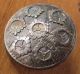 18th Century,  Repoussé,  Wood Back Tin Button With Catgut Shank Buttons photo 1
