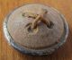 18th Century,  Repoussé,  Wood Back Tin Button With Catgut Shank Buttons photo 2