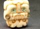 Pre - Columbian Aztec Style,  Tlaloc Pendant,  On Green Guatemalan Jade. The Americas photo 4