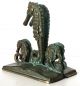 Vintage Antique Bronze Seahorse Bookends Virginia Metalcrafters Signed Art Deco photo 2