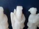 Antique Chinese Hand Carved Figures In White Hardstone. Jade/ Hardstone photo 2