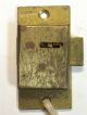 Antique British Marked Brass Cabinet Lock With Key Locks & Keys photo 1