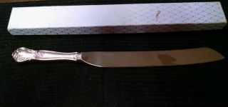 Web Sterling Silver Handle Stainless Sheffield Blade Bread Cake Knife 12 