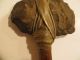 Paleolithic Hand Made Tool,  Wooden Handle W/rock Head Primitives photo 3