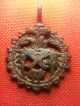 Ancient Roman Bronze Medallion Pendant Amulet With Dragon - Rare Roman photo 1