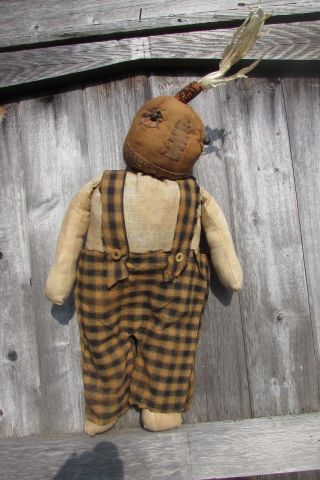 Primitive Halloween Grungy Folk Art Cornielius Corncob photo