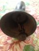5 Inch Wooden Handle School Bell Primitive Metal Base Rings Perfectly Primitives photo 2