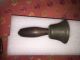 5 Inch Wooden Handle School Bell Primitive Metal Base Rings Perfectly Primitives photo 5