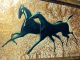 Mid - Century Modern Dehl Coppercraft Inglewood Ca.  - Turquoise Copper - Relief Horse Mid-Century Modernism photo 1