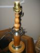 Vintage Ship Wheel Table Lamp Nautical Wood Lamps & Lighting photo 3