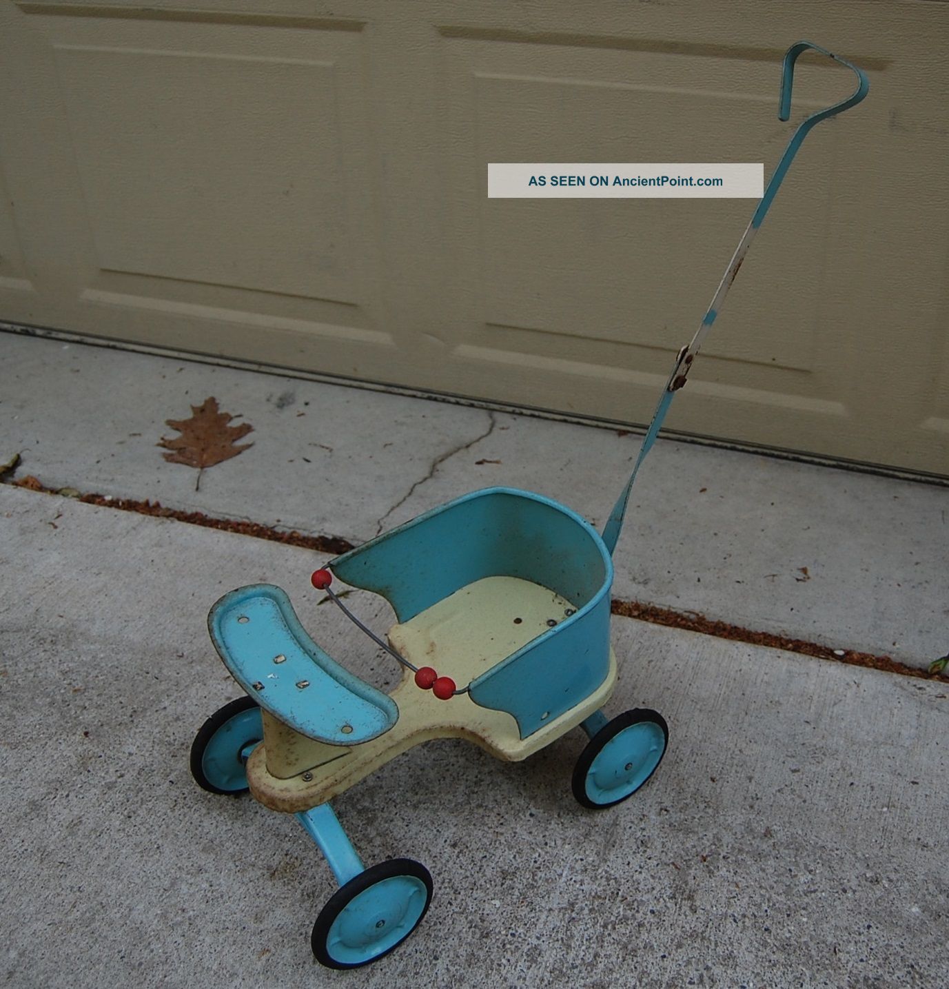Vintage Metal And Wood Toy Doll Baby Stroller Carriage,  Similar To Taylor Tot Baby Carriages & Buggies photo