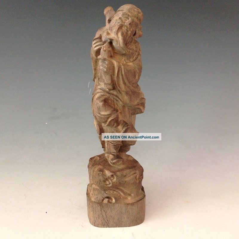 Chinese Chen Xiang Wood Hand - Carved Statue - - God For Tie Guai Li Men, Women & Children photo