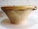 Antique French Pottery Gresale / Tian / Bowl / Yellow Glaze / (confit Pot) Other Antiquities photo 4