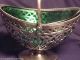 Antique Pairpoint Silver Plated Basket With Green Art Glass Insert Baskets photo 1