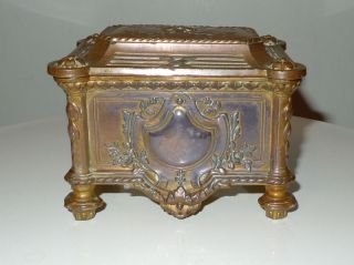 Ormulu Style French/france Metal Jewelry Casket Depose No.  11 photo