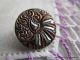 1994 - S – Brass Stylized Peacock Antique Button W Faceted Cut Steel Feathers Buttons photo 3