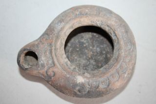 Ancient Roman Pottery Oil Lamp 2/3rd Cent Ad Terracotta photo