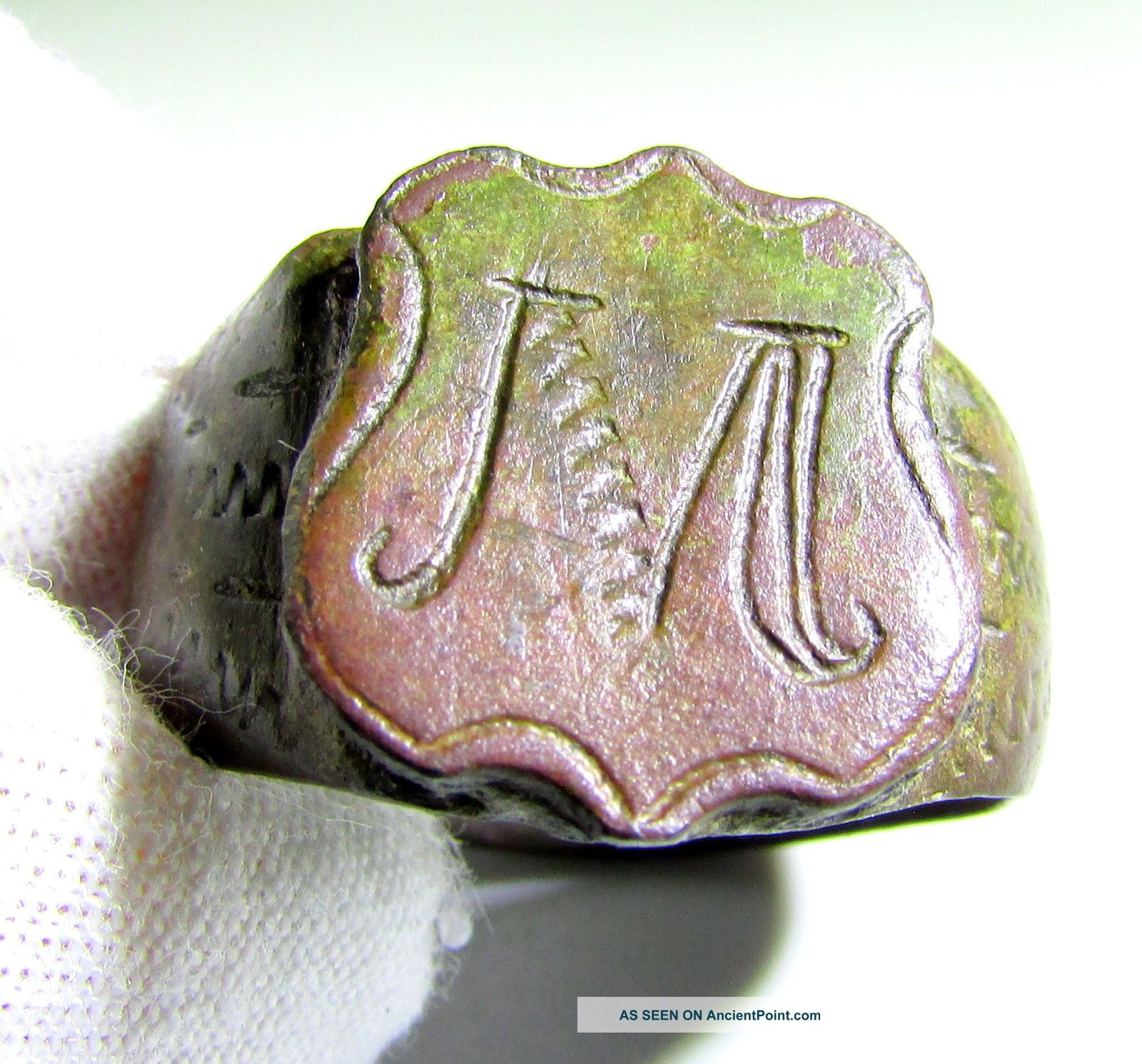 Rare Tudor Period Bronze Ring - Personal Initial 