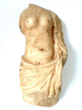 Rare Very Heavy Roman Marble Torso Statue Circa 1st - 2nd Century Ad photo