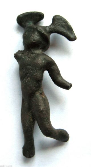 Circa.  50 - 100 A.  D British Found Roman Ae Bronze Statue Of Male Deity - Mercury photo