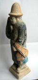 Finest Circa.  1400 A.  D Large Chinese Ming Dynasty Clay Statue Of A Royal Servant British photo 5