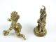 2 Quality Brass Aztec South American Indian Figures Pre Columbian America Native American photo 3