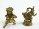 2 Quality Brass Aztec South American Indian Figures Pre Columbian America Native American photo 4