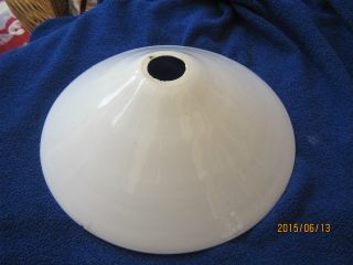 Vintage White Glass Coolie Style Lamp Shade photo