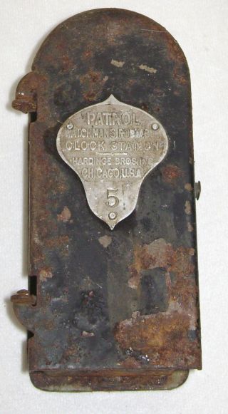 Antique Ca.  1912 Hardinage Security Guard Patrol Watchman ' S Clock Station Box photo
