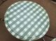 2 Mid Century Modern Metal Table Tray Porch Outdoor Vtg Green Patio Side Round Post-1950 photo 7