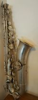 1928 Buescher Elkhart True Tone Low Pitch C Melody Silver Saxophone & Case Wind photo 1