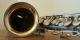 1928 Buescher Elkhart True Tone Low Pitch C Melody Silver Saxophone & Case Wind photo 5