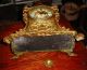 Rare Antique Ansonia 1901 Teutonic Aesthetic Brass Bronze Shelf Clock W/ Gilt Nr Clocks photo 5