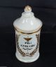 19th Century Apothecary Jar Pil Ante Cib Paris White Porcelain French Bottles & Jars photo 2
