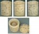 Antique Carved Bone Box With Child ' S Thimble Canton Export Circa 1830 Thimbles photo 1