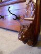 Solid French Oak Wall Coat Rack With Shelf,  4 Hooks 43.  3wide Other Antique Furniture photo 3