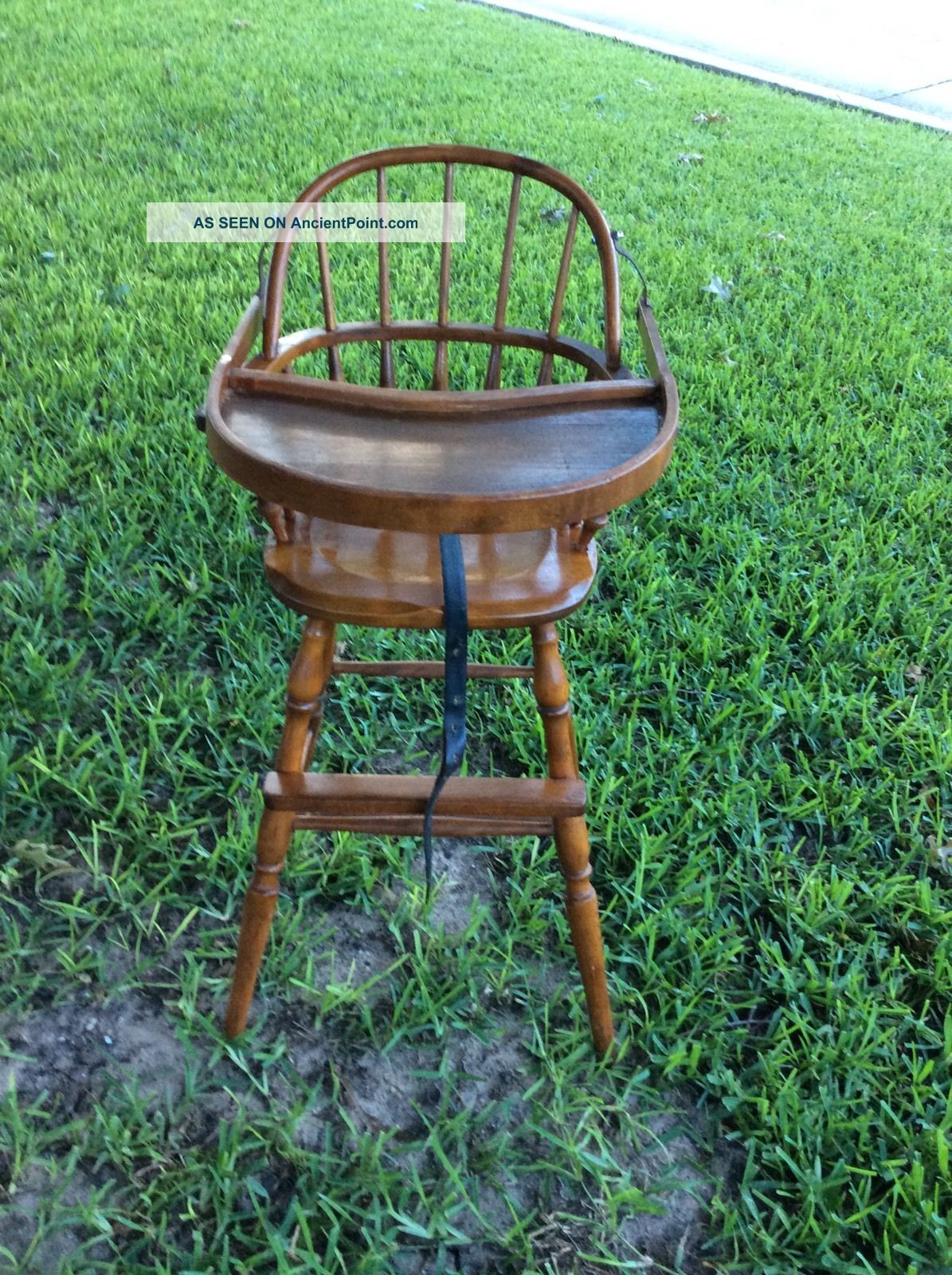 Antique Vintage Wooden 1930 Nichols & Stone Windsor Baby High Chair Very Rare 1900-1950 photo