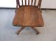 Antique Swivel Oak Office/desk Chair 1900-1950 photo 1