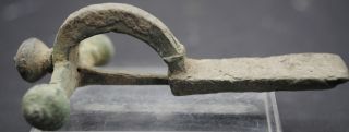 Late Roman Bronze Crossbow Brooch 4th Century Ad. photo