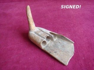 19th C.  Antique Wooden Harvest Tool Swap Hook Palamarka Marked By Holder ЖИД photo